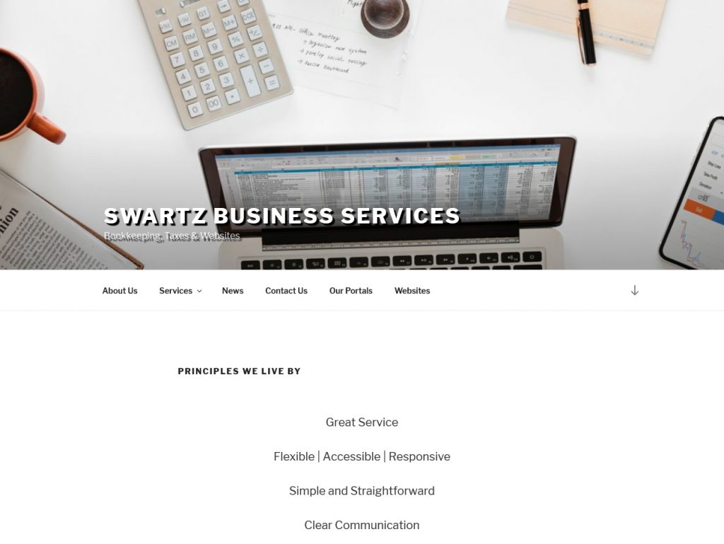 Home Page Screenshot of Stz Business Services